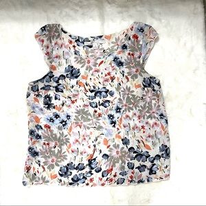 LC Lauren Conrad - Floral Scalloped Tank - Size Small